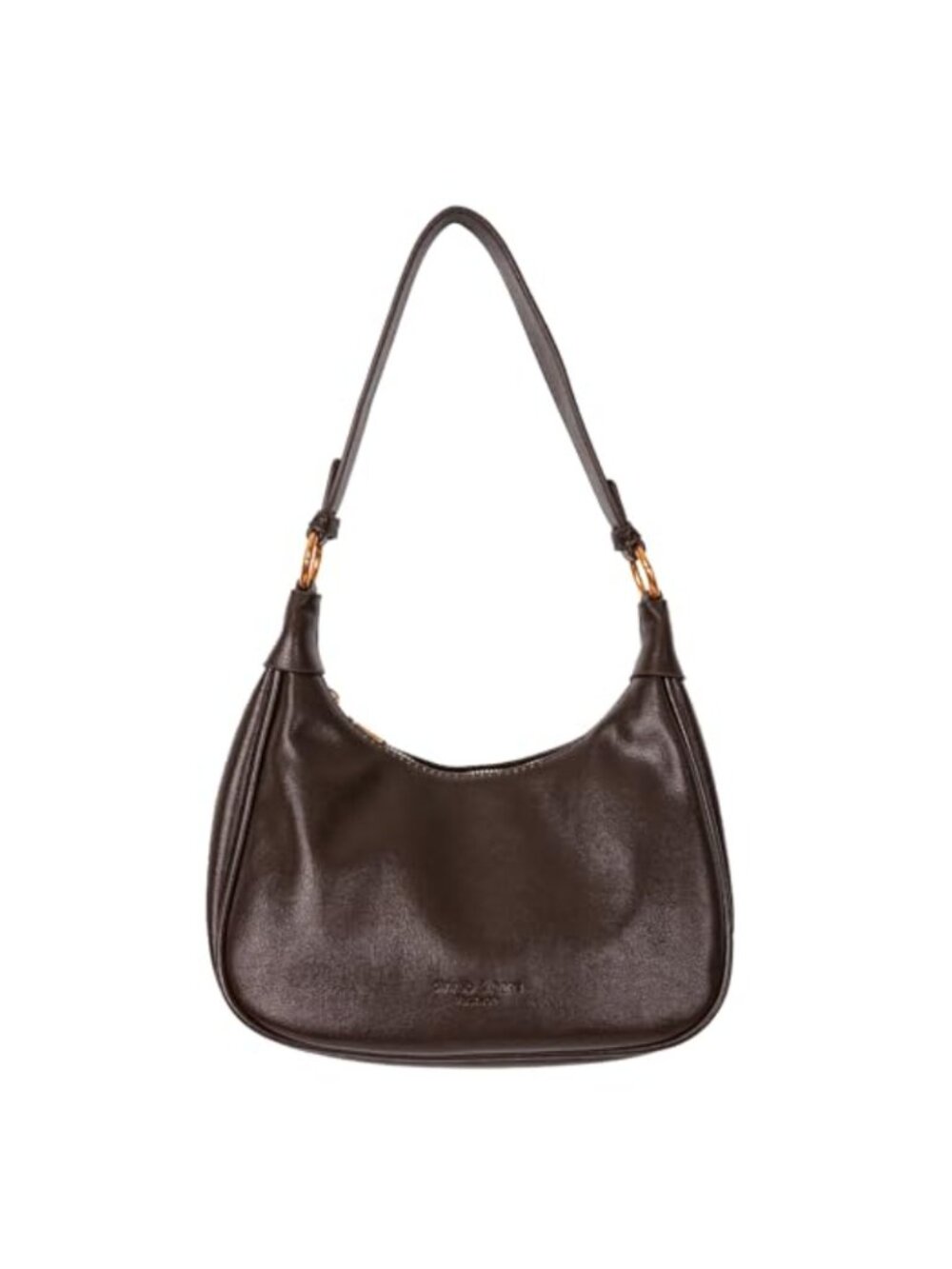 Vegan Leather Crescent Hobo Bag, Soft Slouch Shoulder Purse, Crossbody Tote for